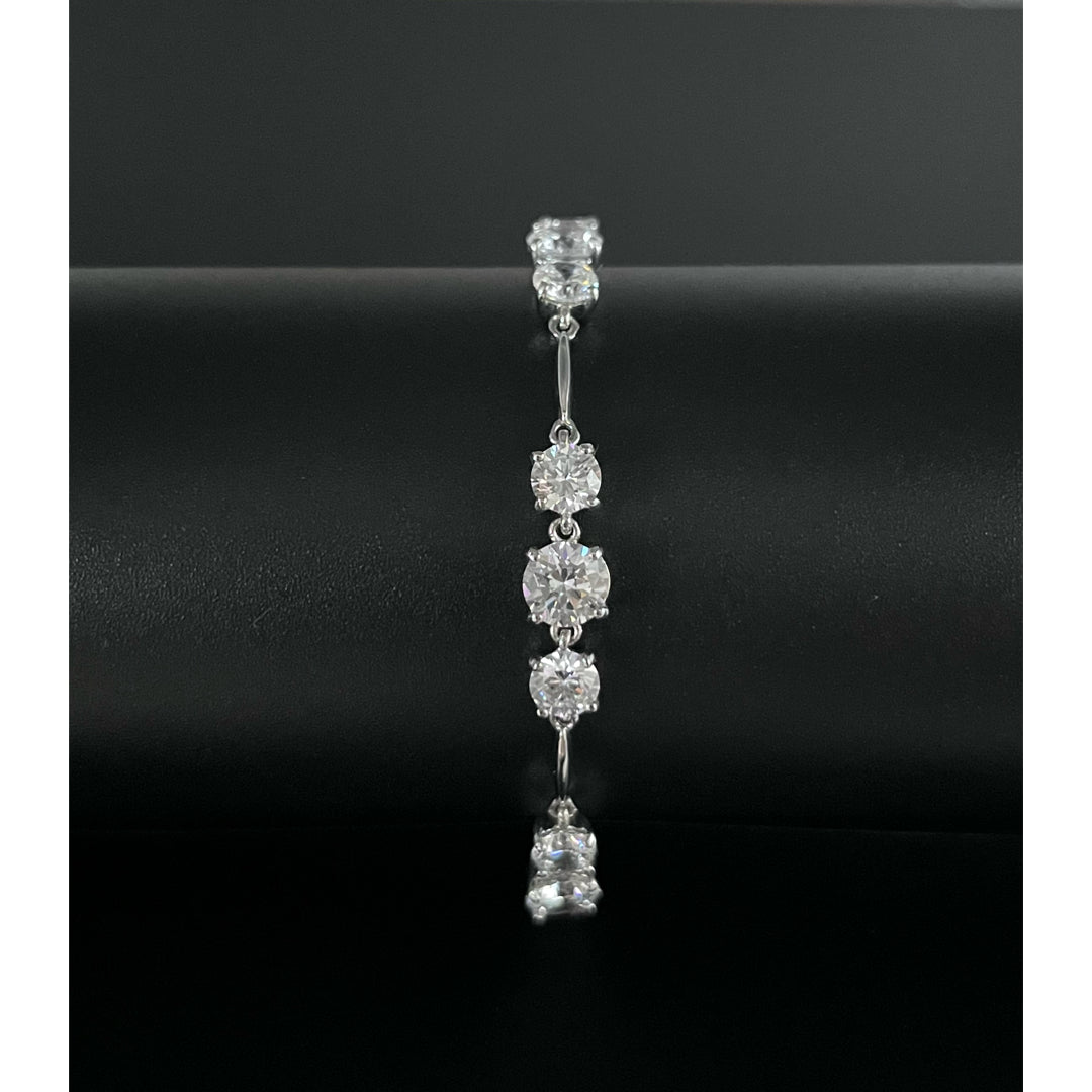 3 SOLITAIRE ATTACHED TENNIS BRACELET