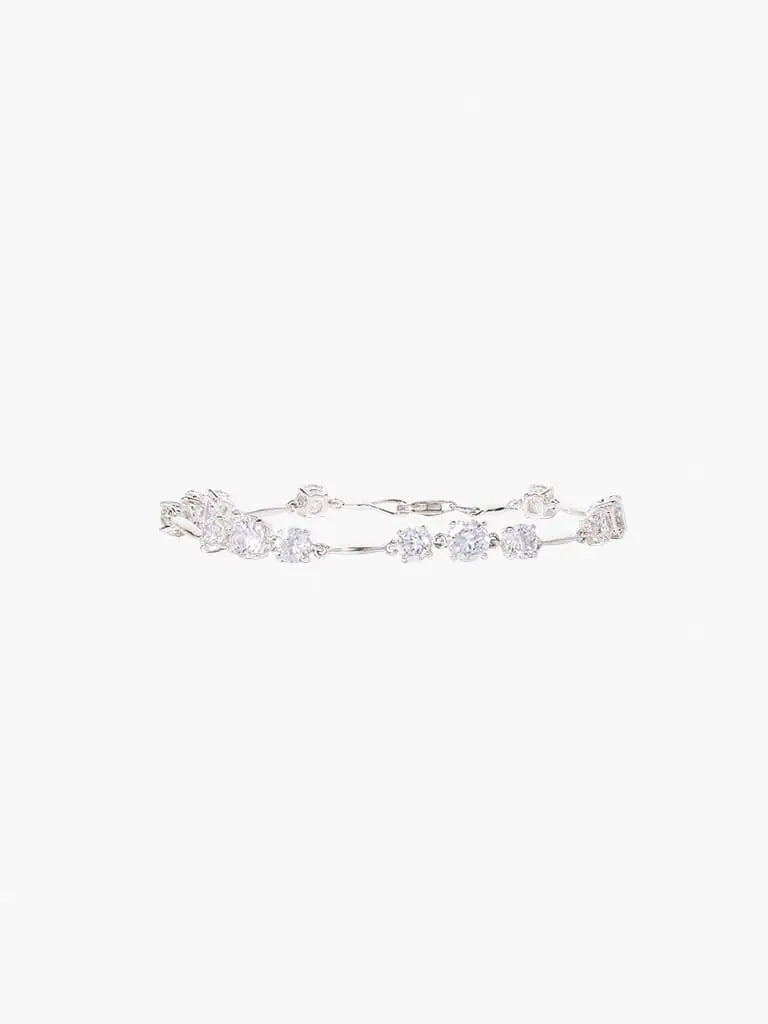 3 SOLITAIRE ATTACHED TENNIS BRACELET