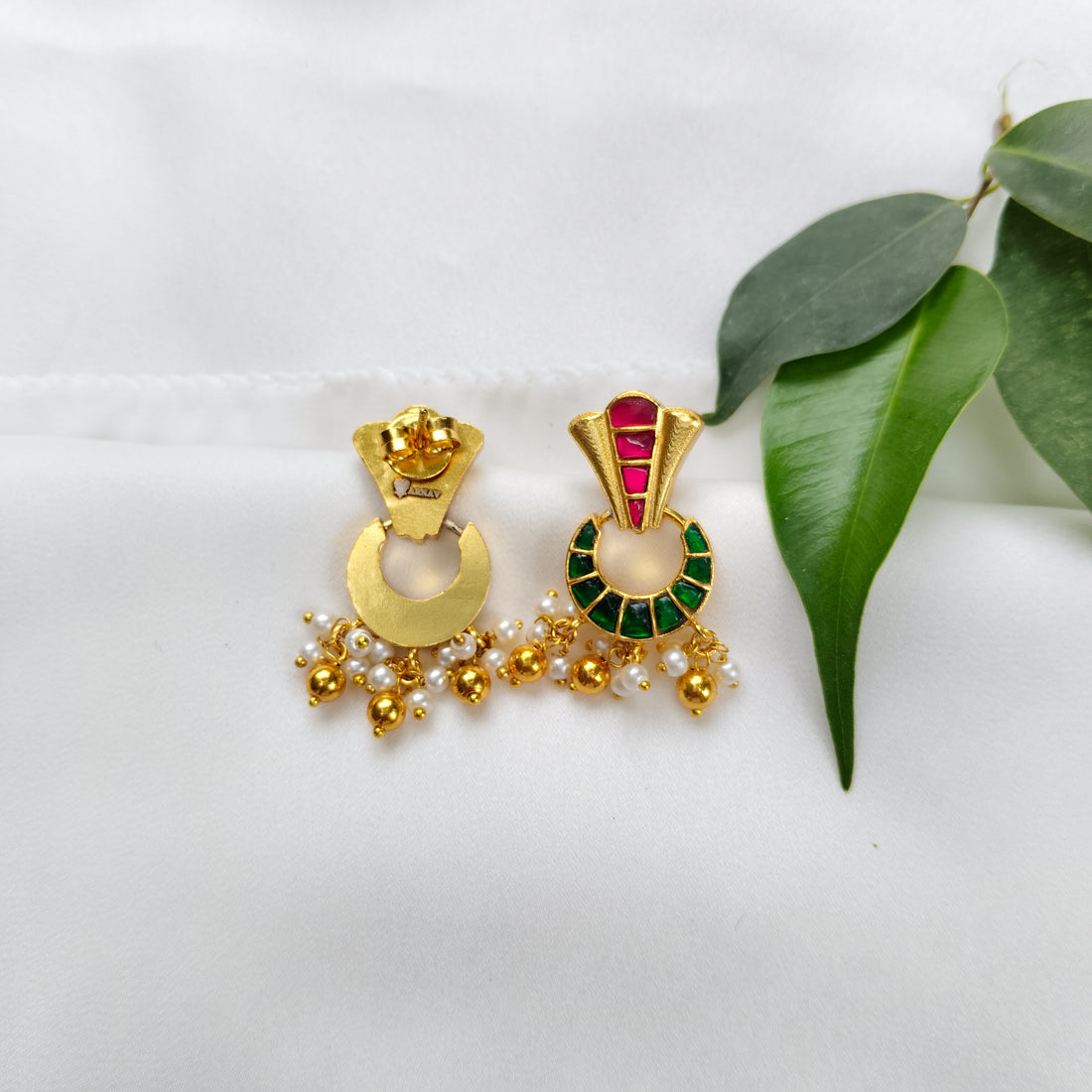 Royal Grace Gold-Plated Kundan Earrings