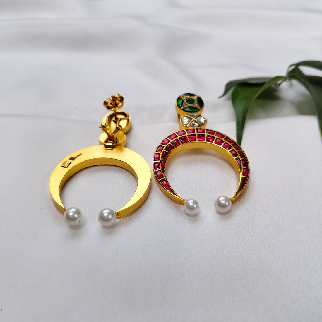 Crescent Moon Drop Earrings