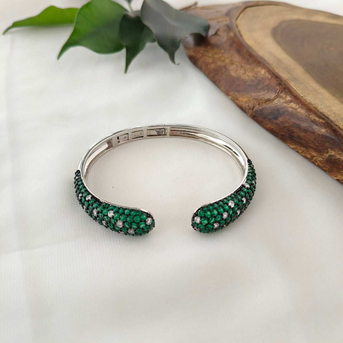 Emerald and Diamond Cuff Bracelet