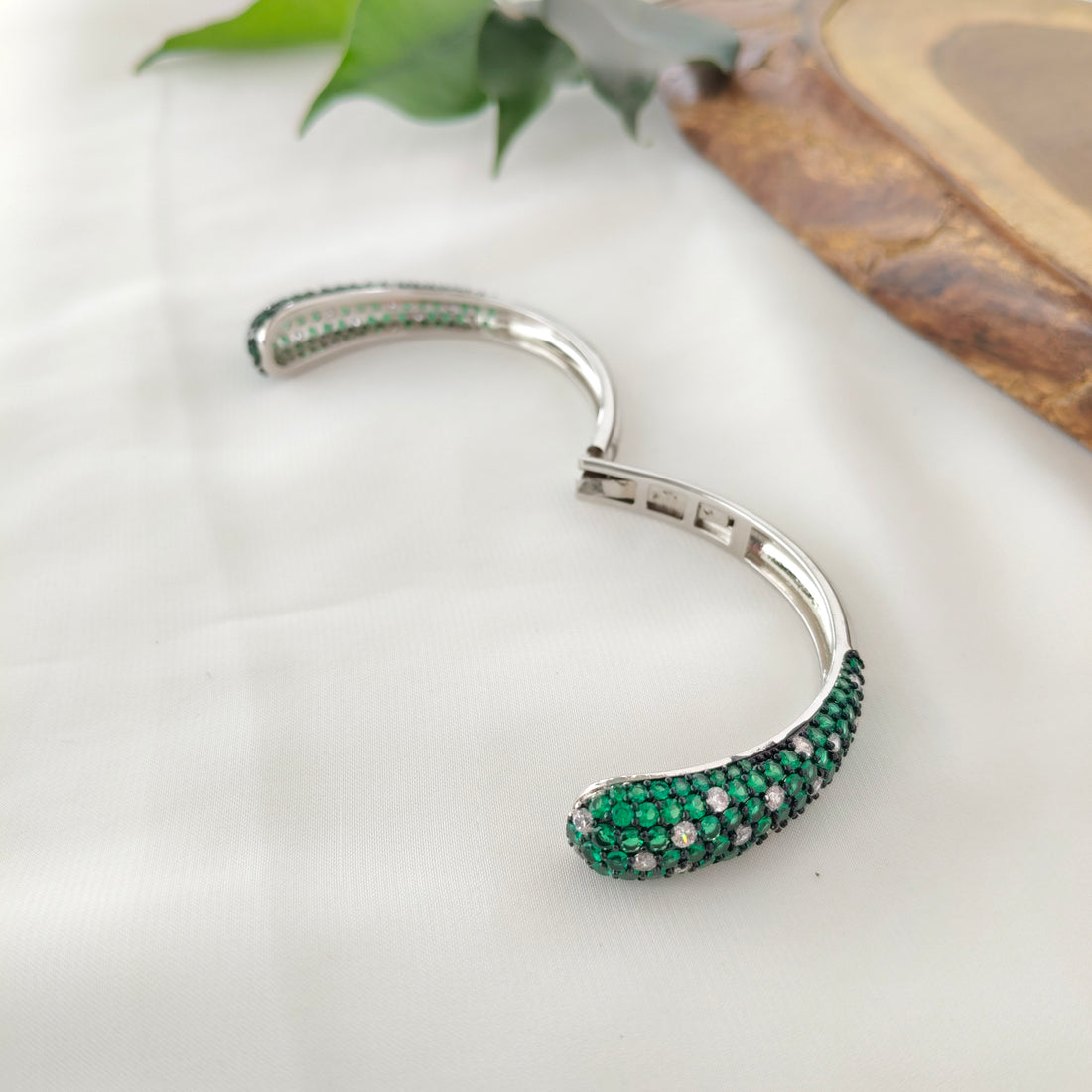 Emerald and Diamond Cuff Bracelet