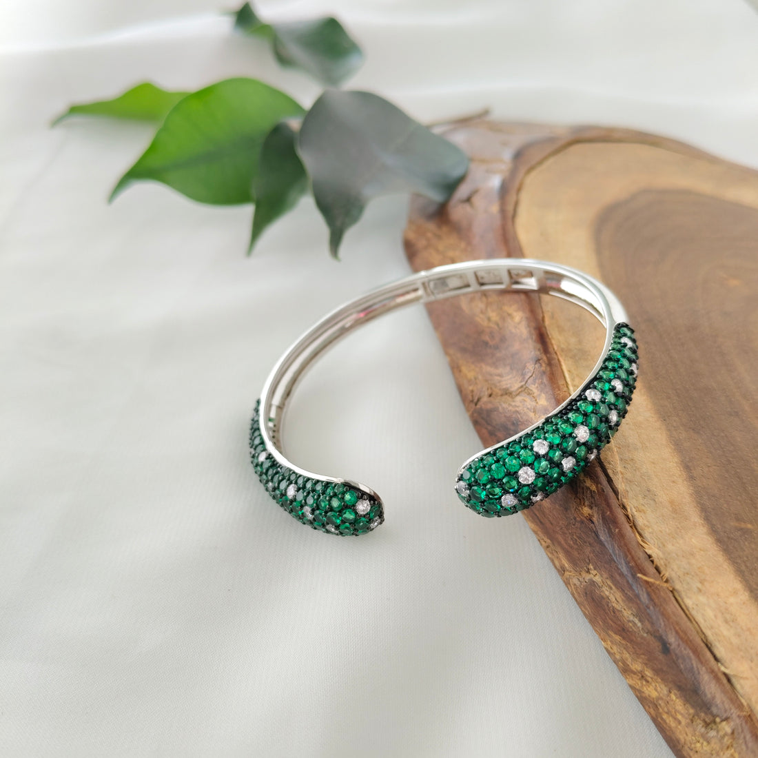 Emerald and Diamond Cuff Bracelet