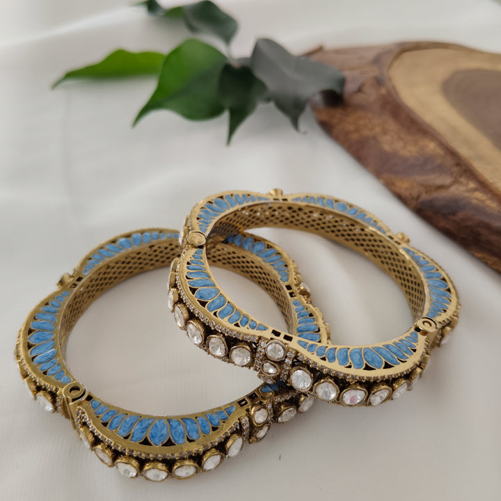 Turquoise and Diamond Bangle Set