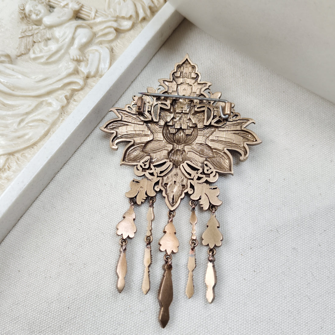 Cascading Lotus Brooch