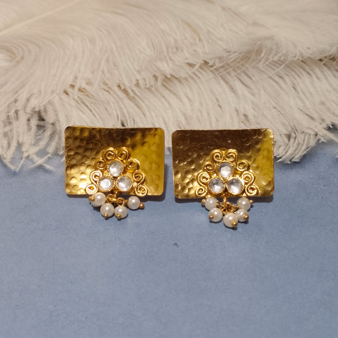 Silver Lotus Drop Earrings