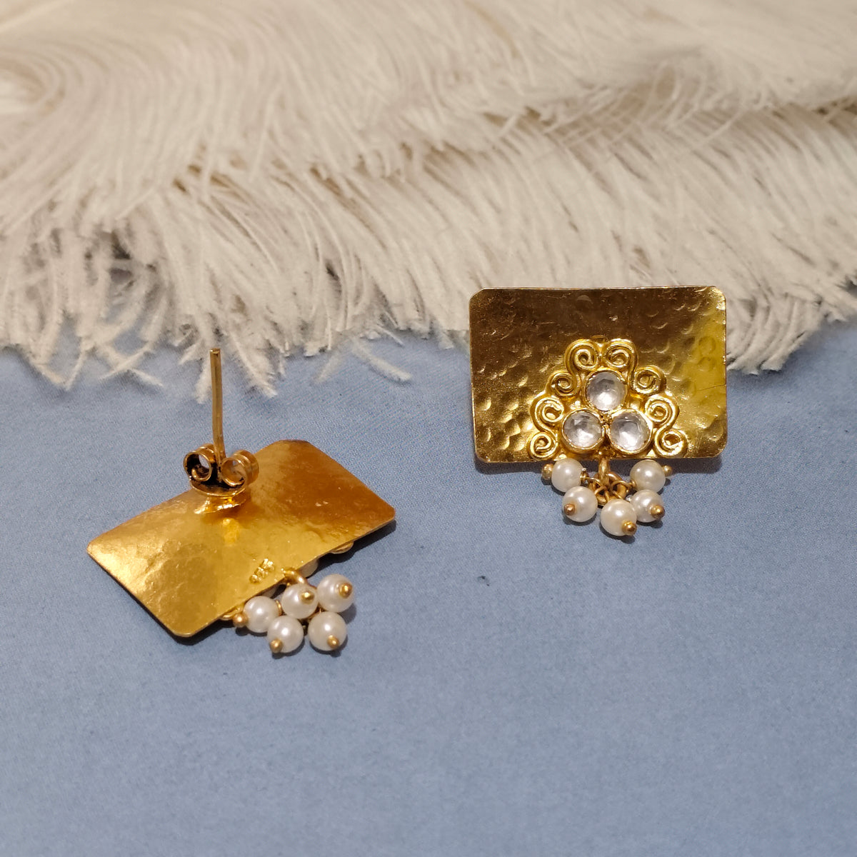 Silver Lotus Drop Earrings – Jewel Box by ARNAV