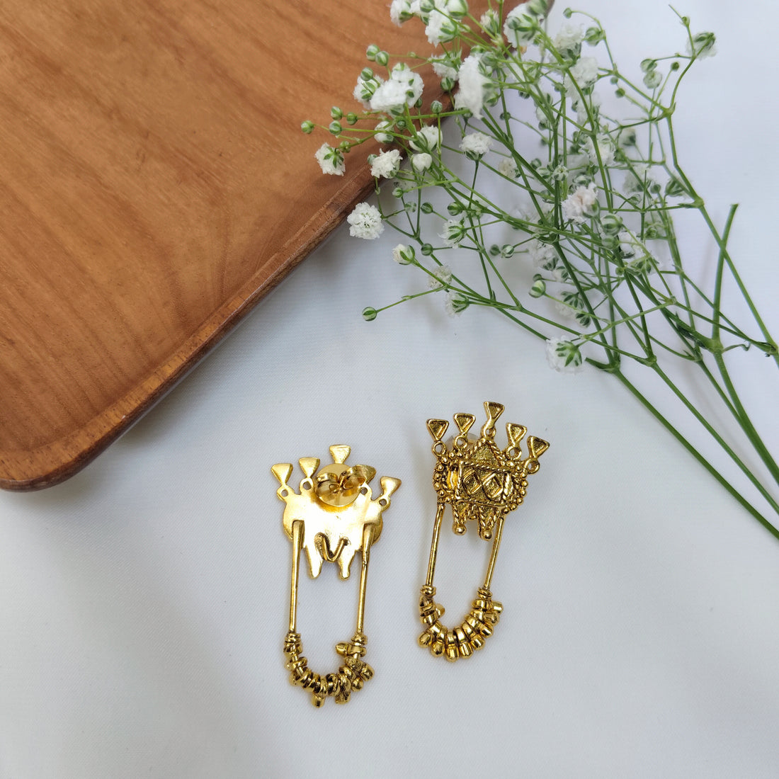 Geometric Brass Earrings