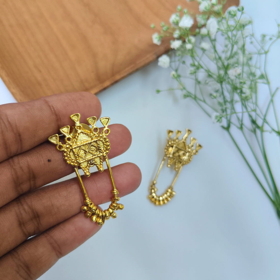 Geometric Brass Earrings