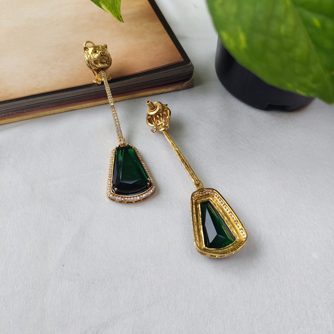 Luxurious Brass Earrings