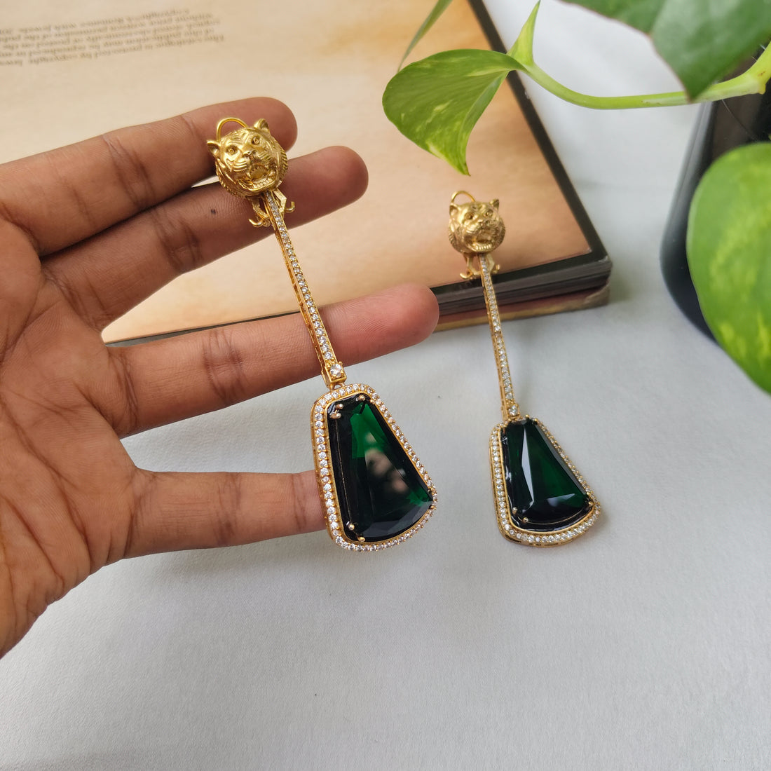 Luxurious Brass Earrings