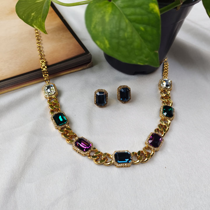 Multicolor Gemstone Necklace Set