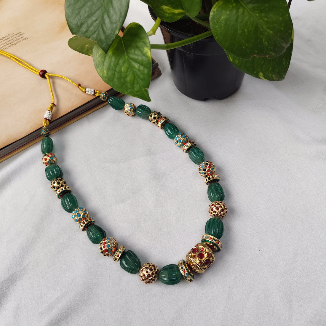 Emerald Beaded Necklace