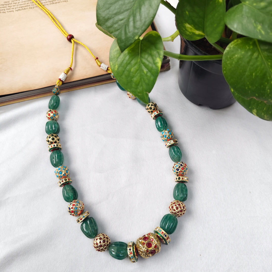 Emerald Beaded Necklace