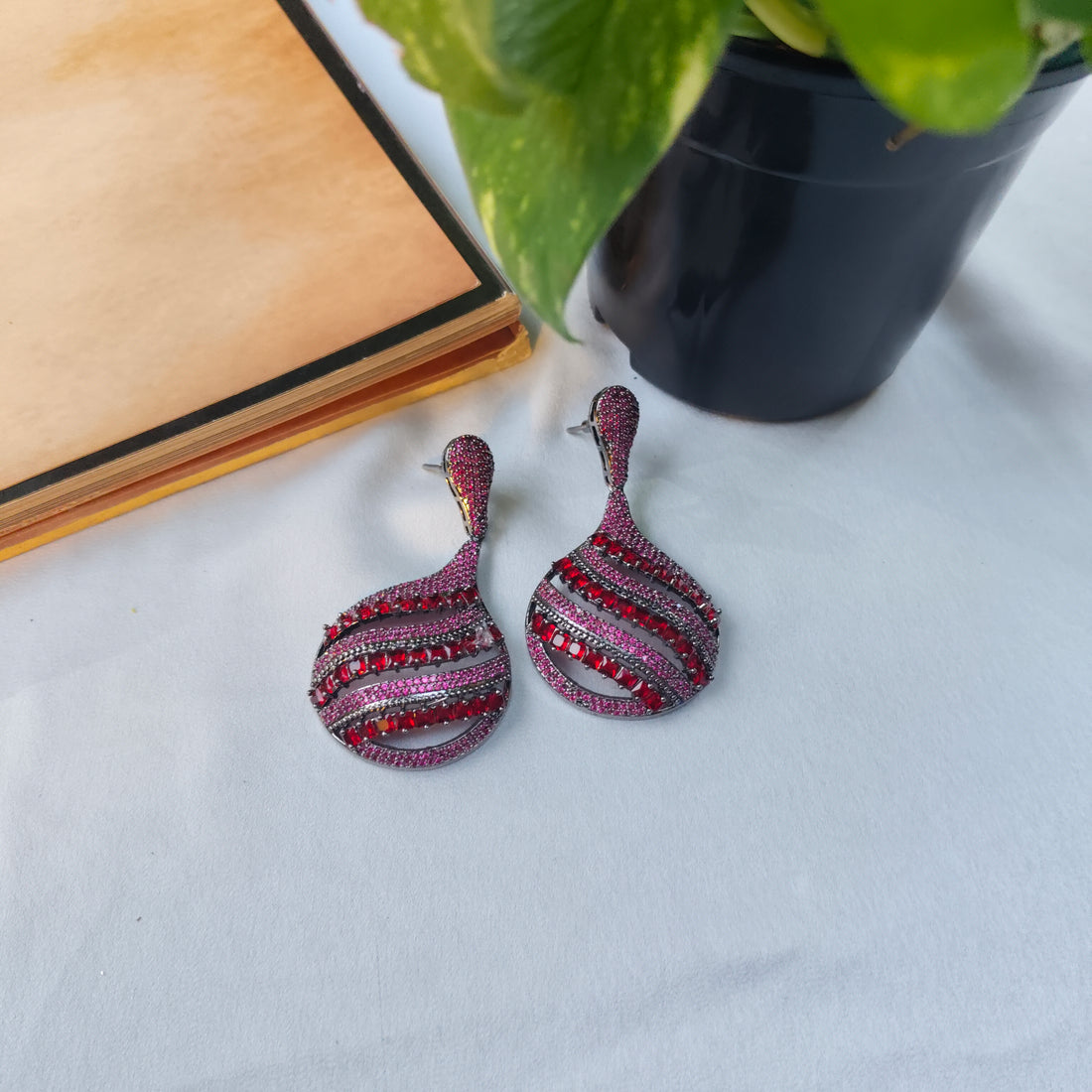 Dazzling Red Earrings