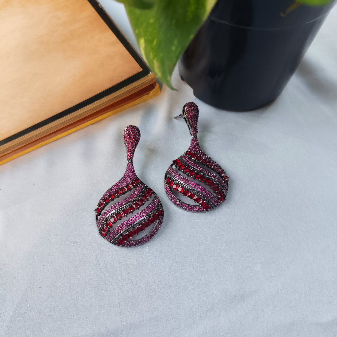 Dazzling Red Earrings