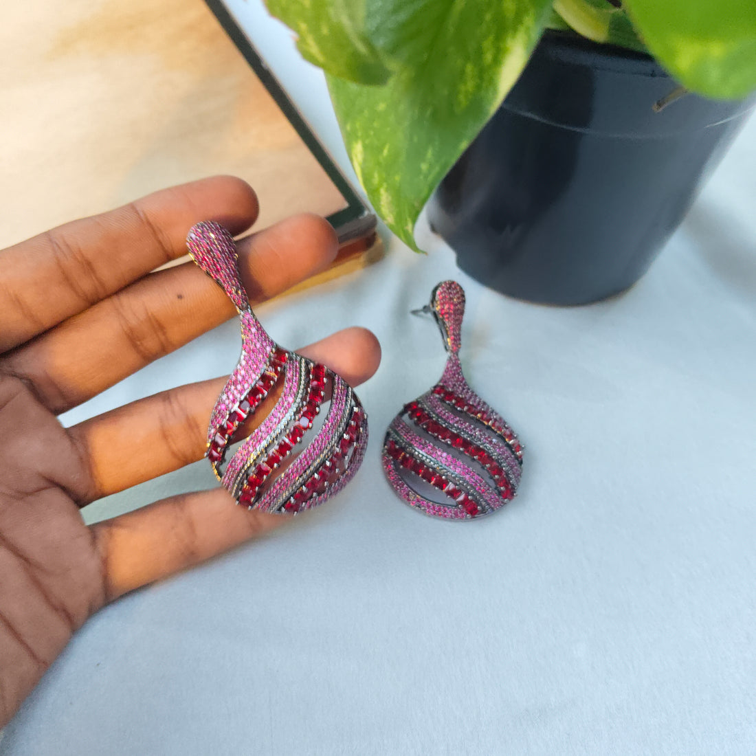 Dazzling Red Earrings