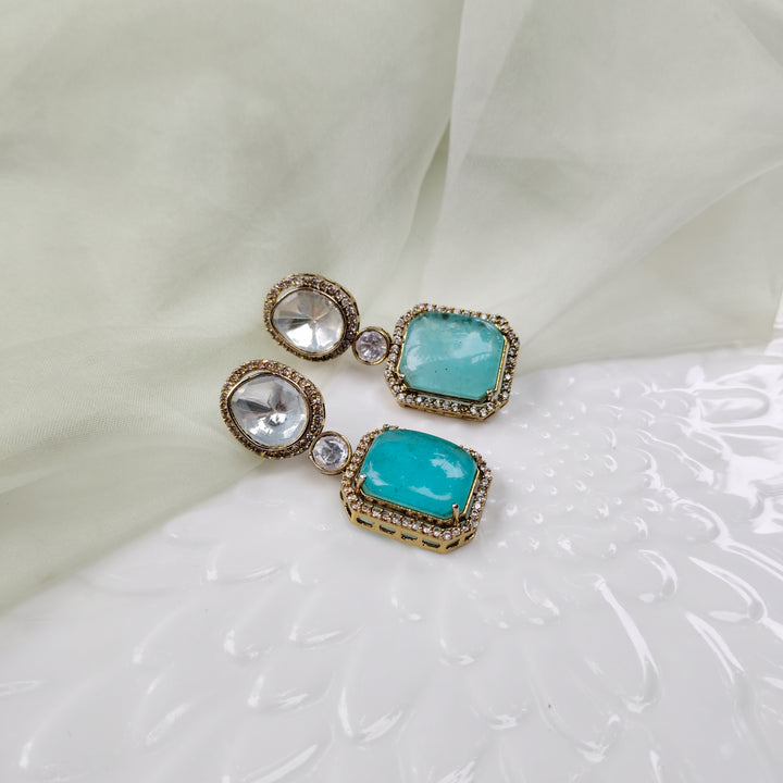 Multi-Stone Brass Necklace Set