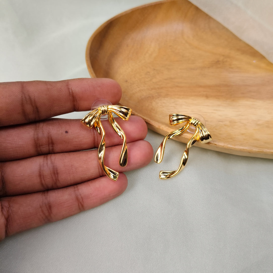 Twisted Bow Earrings