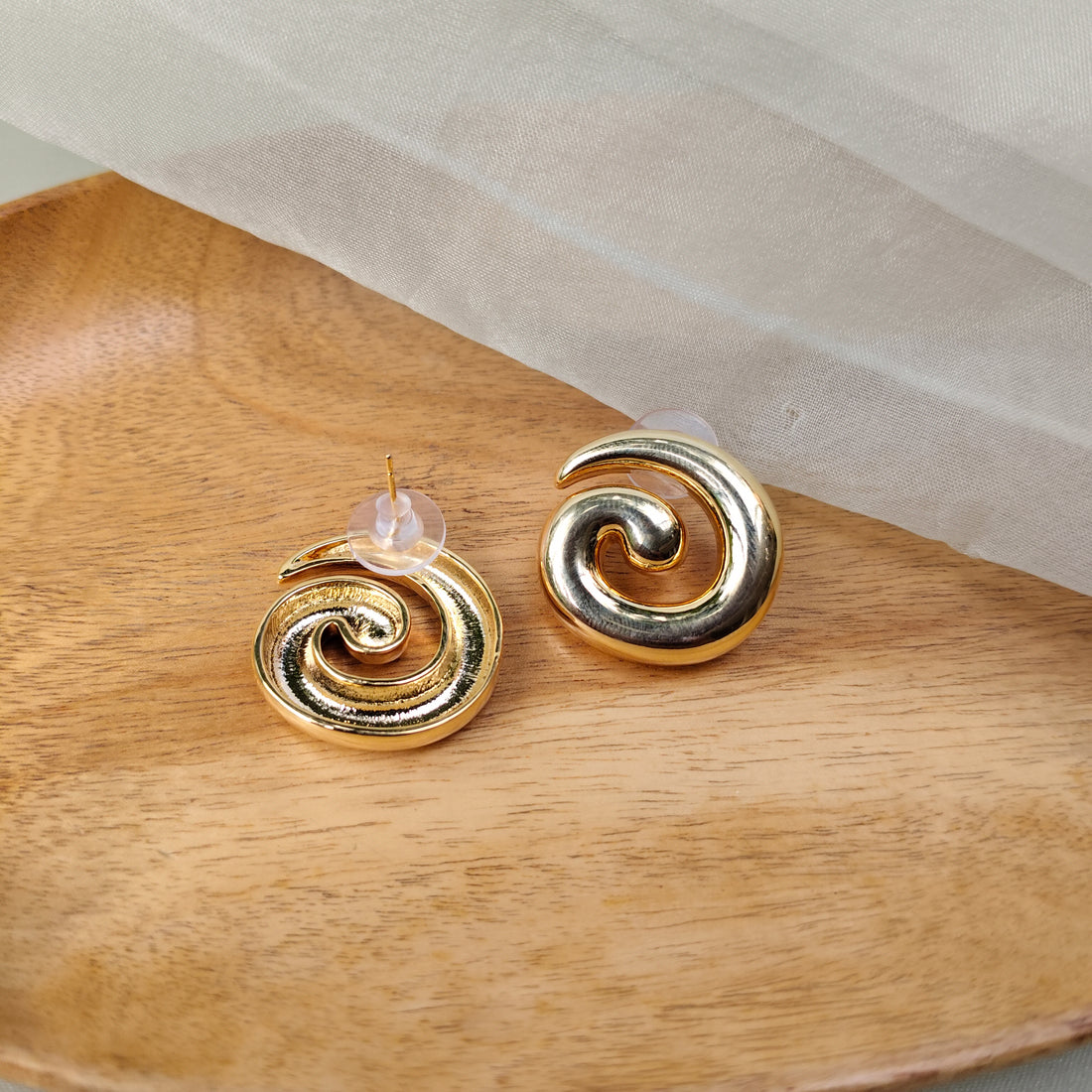 Golden Spiral Studs Earring