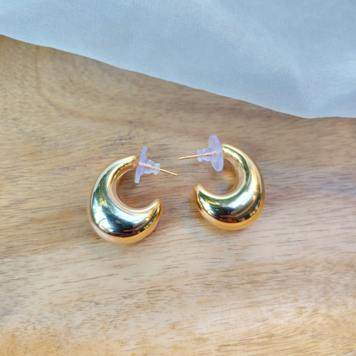 Half-Moon Hoops Earring