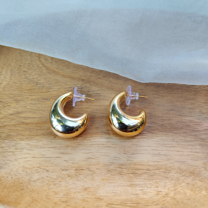 Half-Moon Hoops Earring