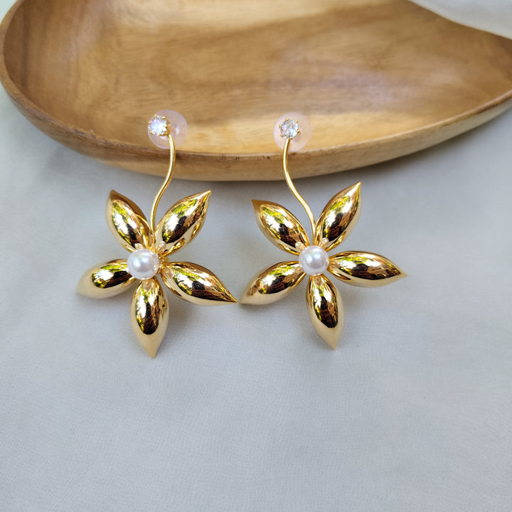 Golden Petal Earrings