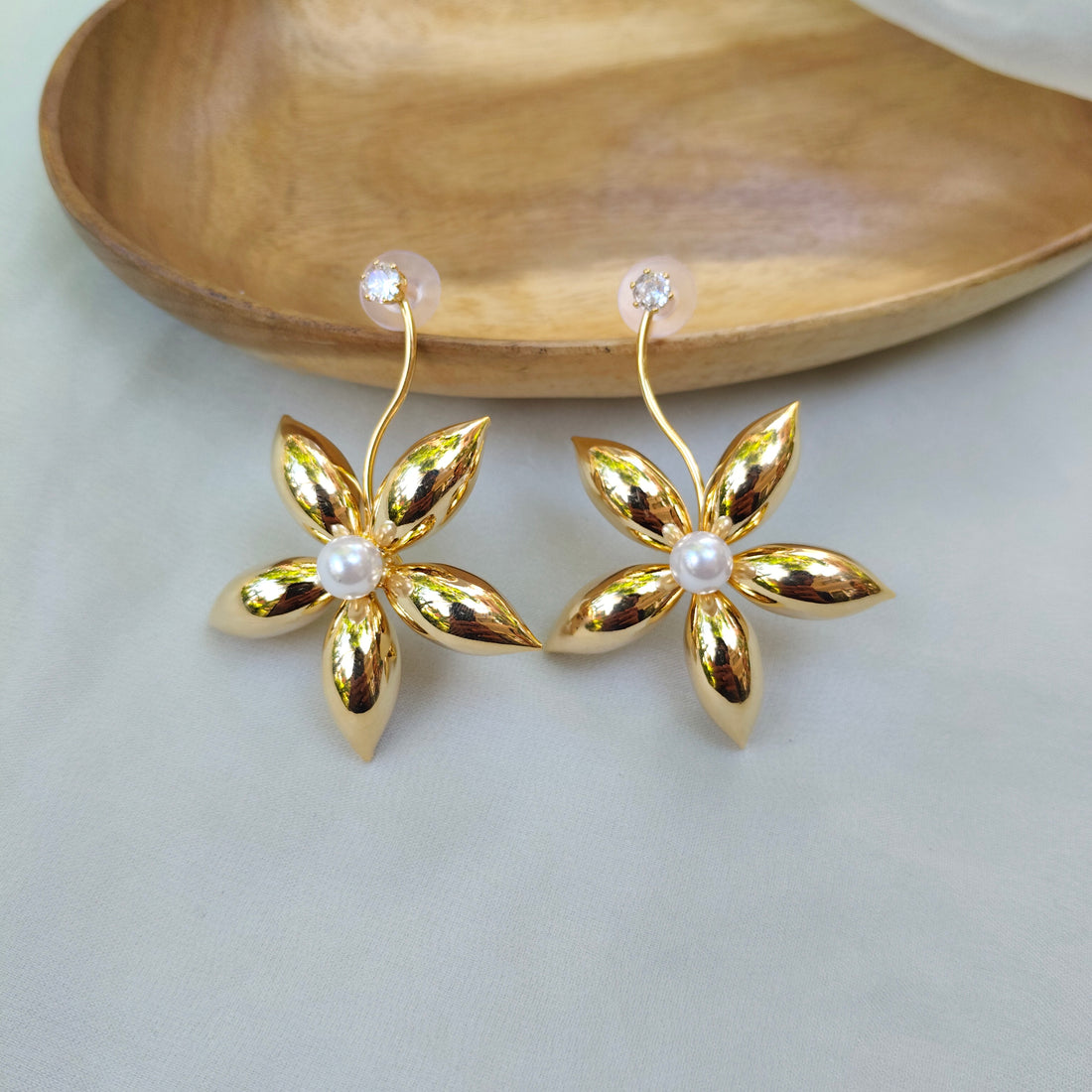 Golden Petal Earrings