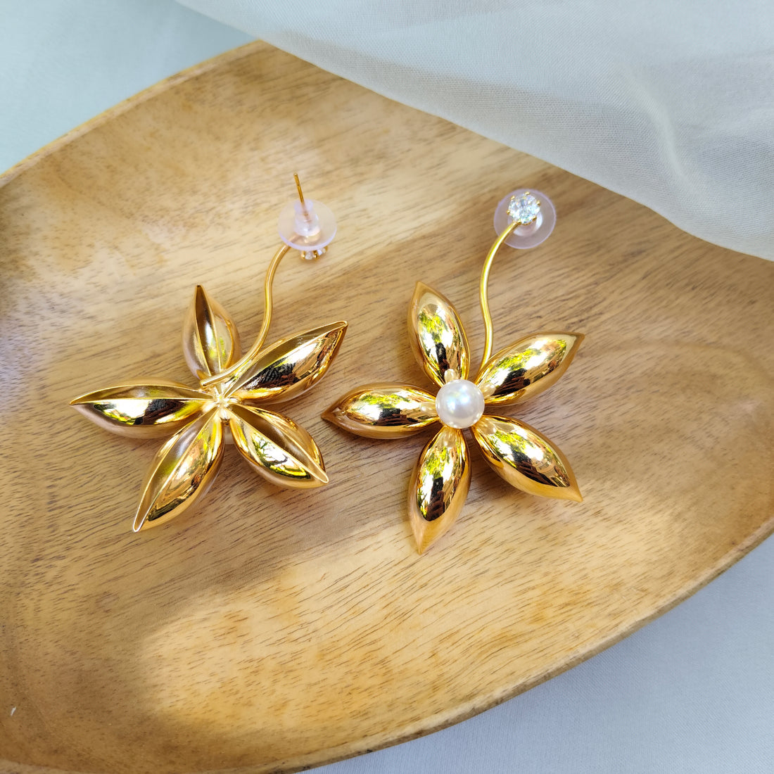 Golden Petal Earrings