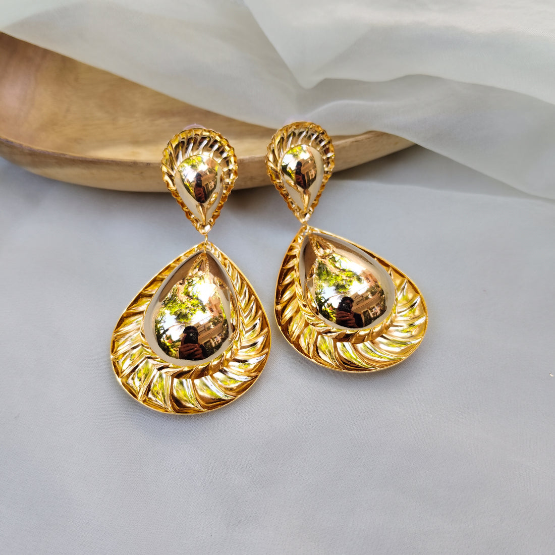 Golden Teardrop Earrings