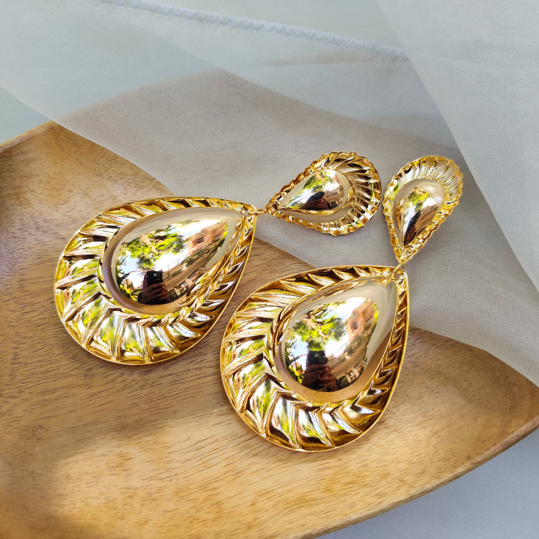 Golden Teardrop Earrings