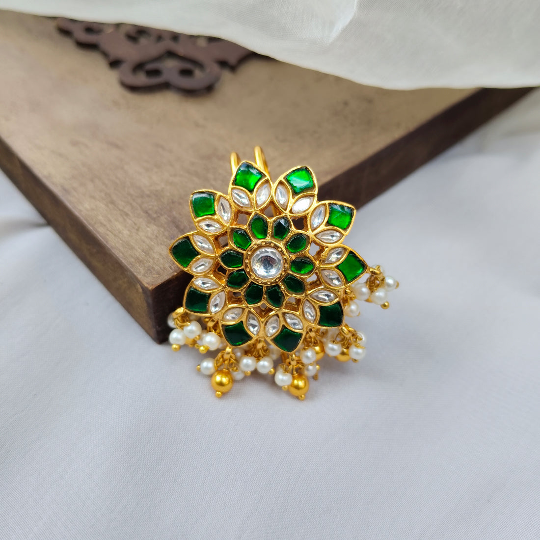 Emerald and Pearl Hairpin