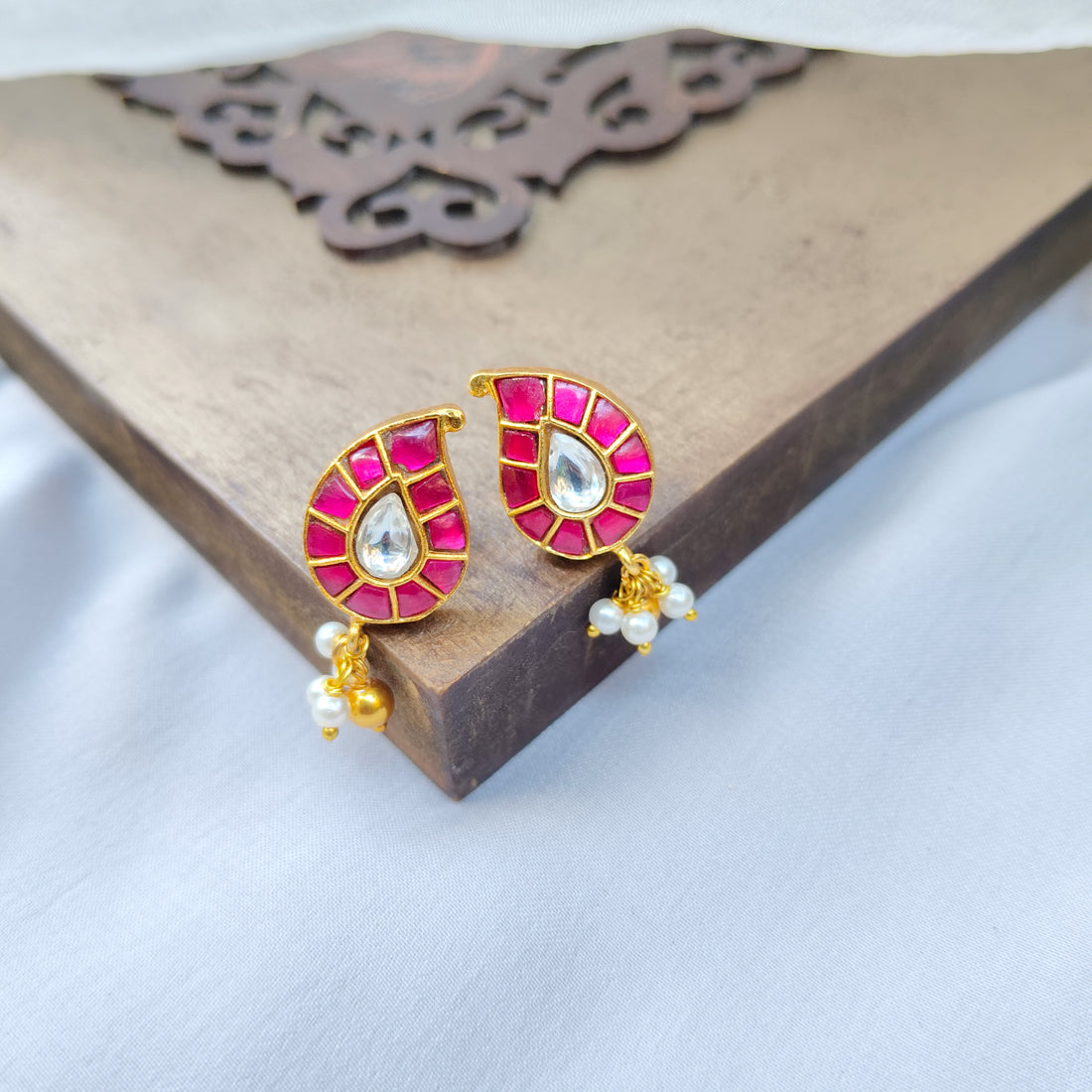 Crimson Teardrop Earrings