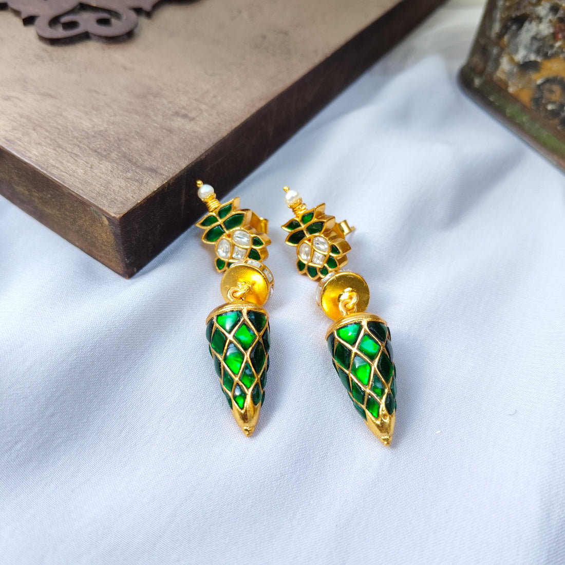 Emerald Teardrop Earrings