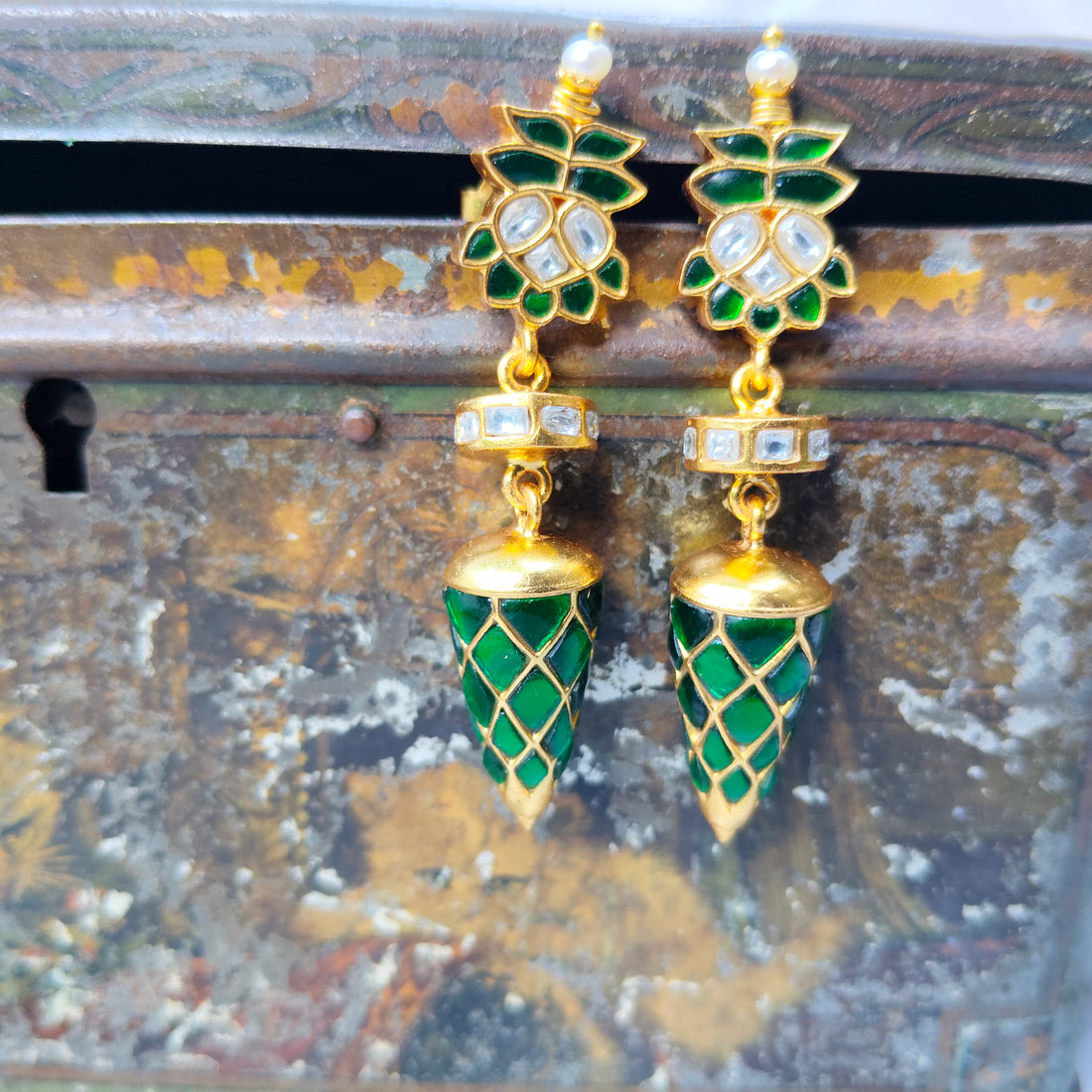 Emerald Teardrop Earrings