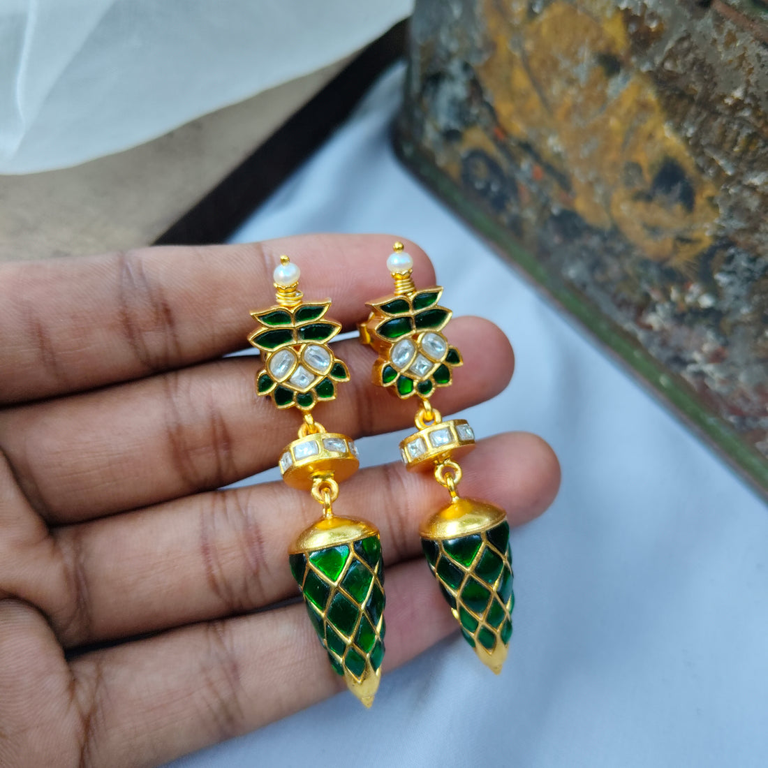 Emerald Teardrop Earrings