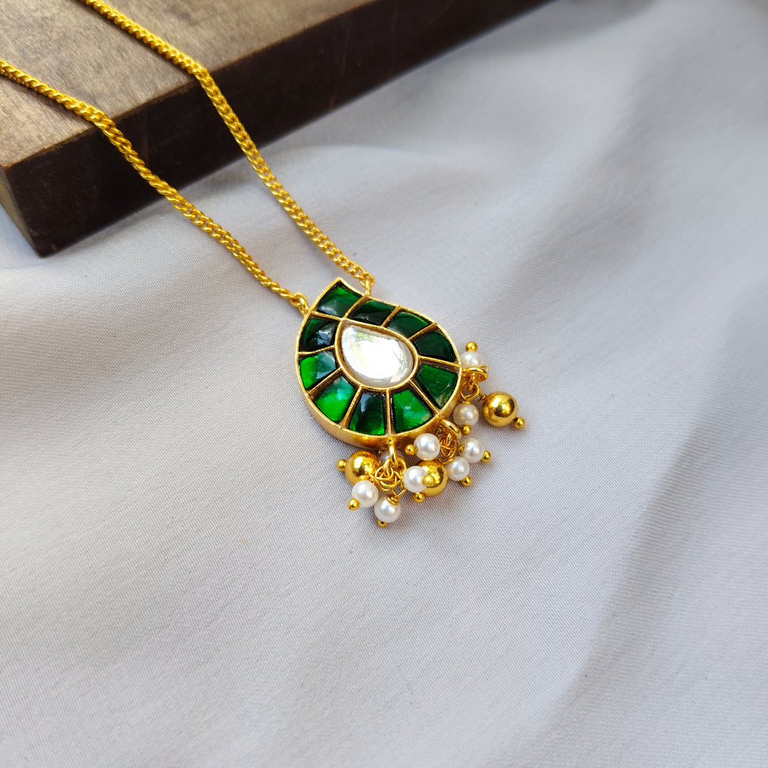 Emerald Teardrop Necklace