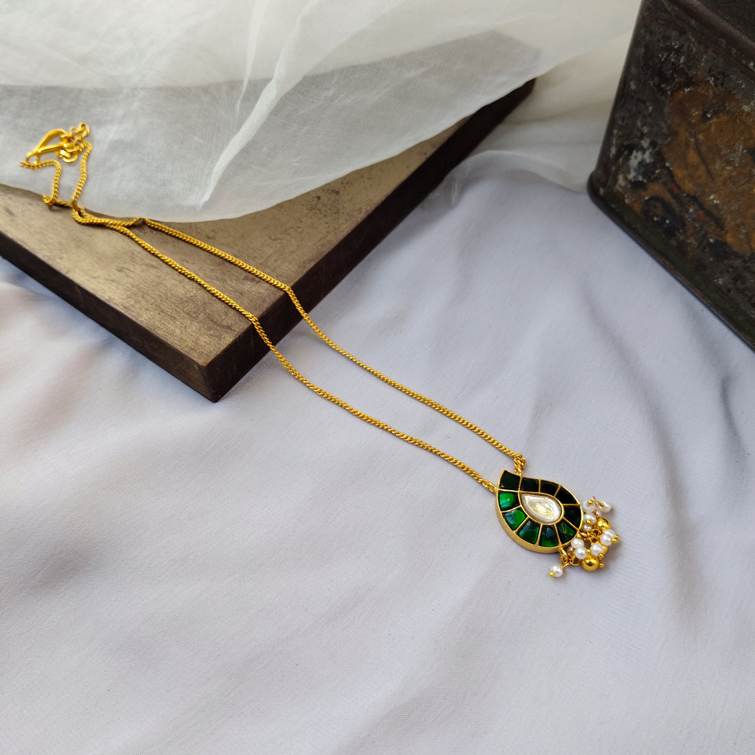 Emerald Teardrop Necklace