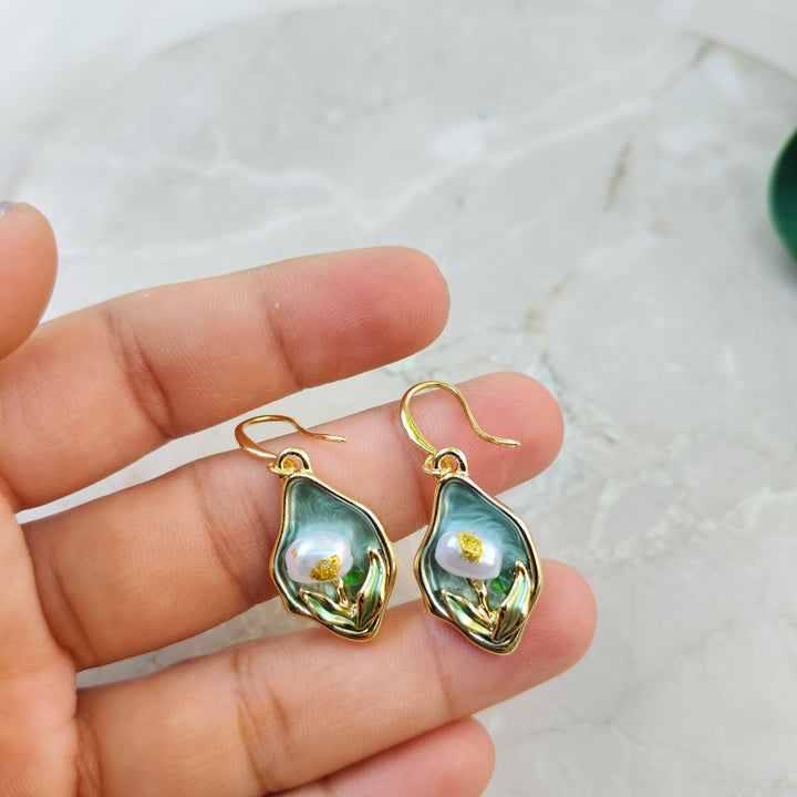 Brass Blossom Earrings