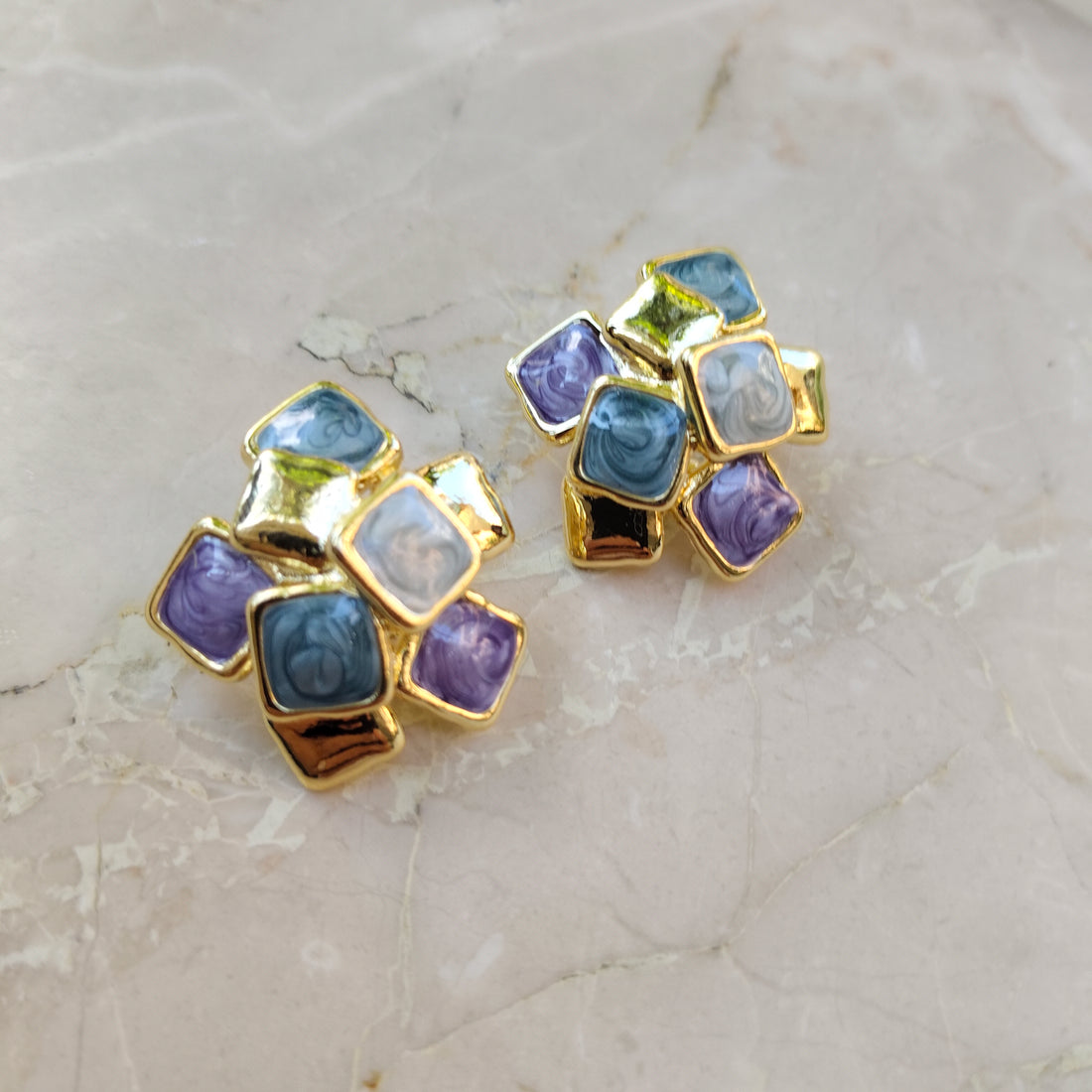 Geometric Gems Earrings