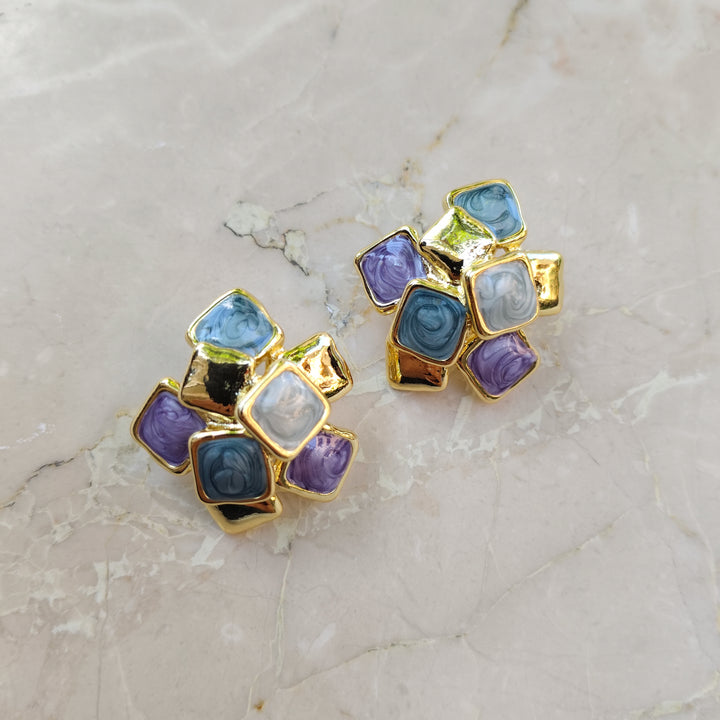 Geometric Gems Earrings