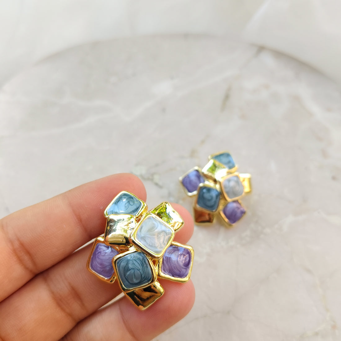 Geometric Gems Earrings