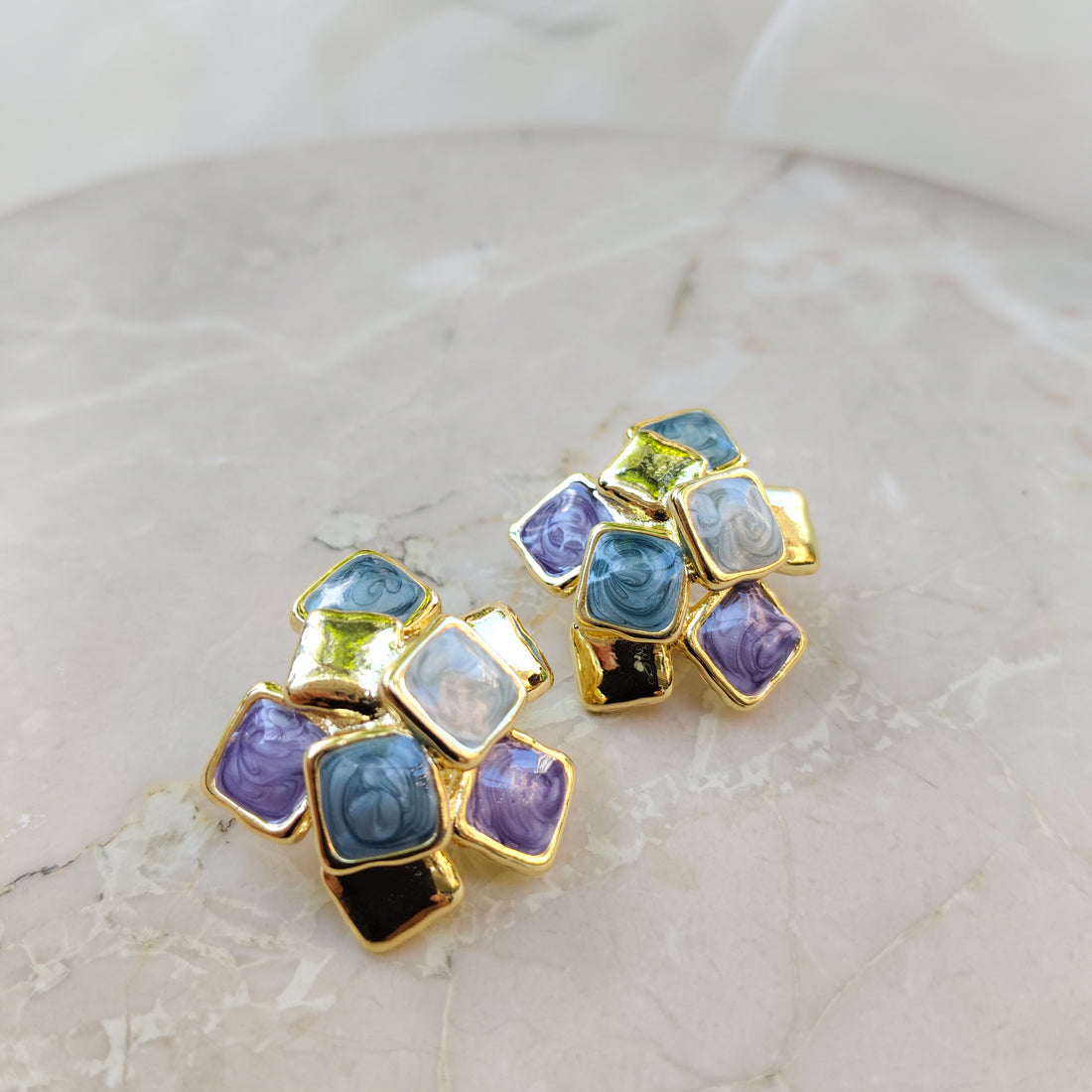 Geometric Gems Earrings