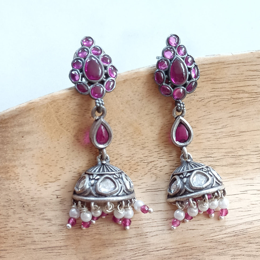 Silver Heritage Half Jhumki