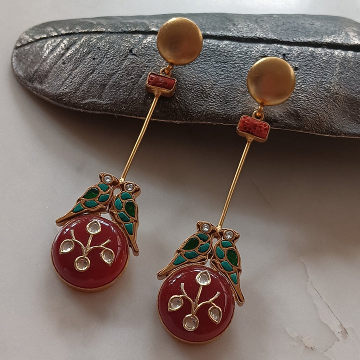 Whispering Romance Earrings - Red