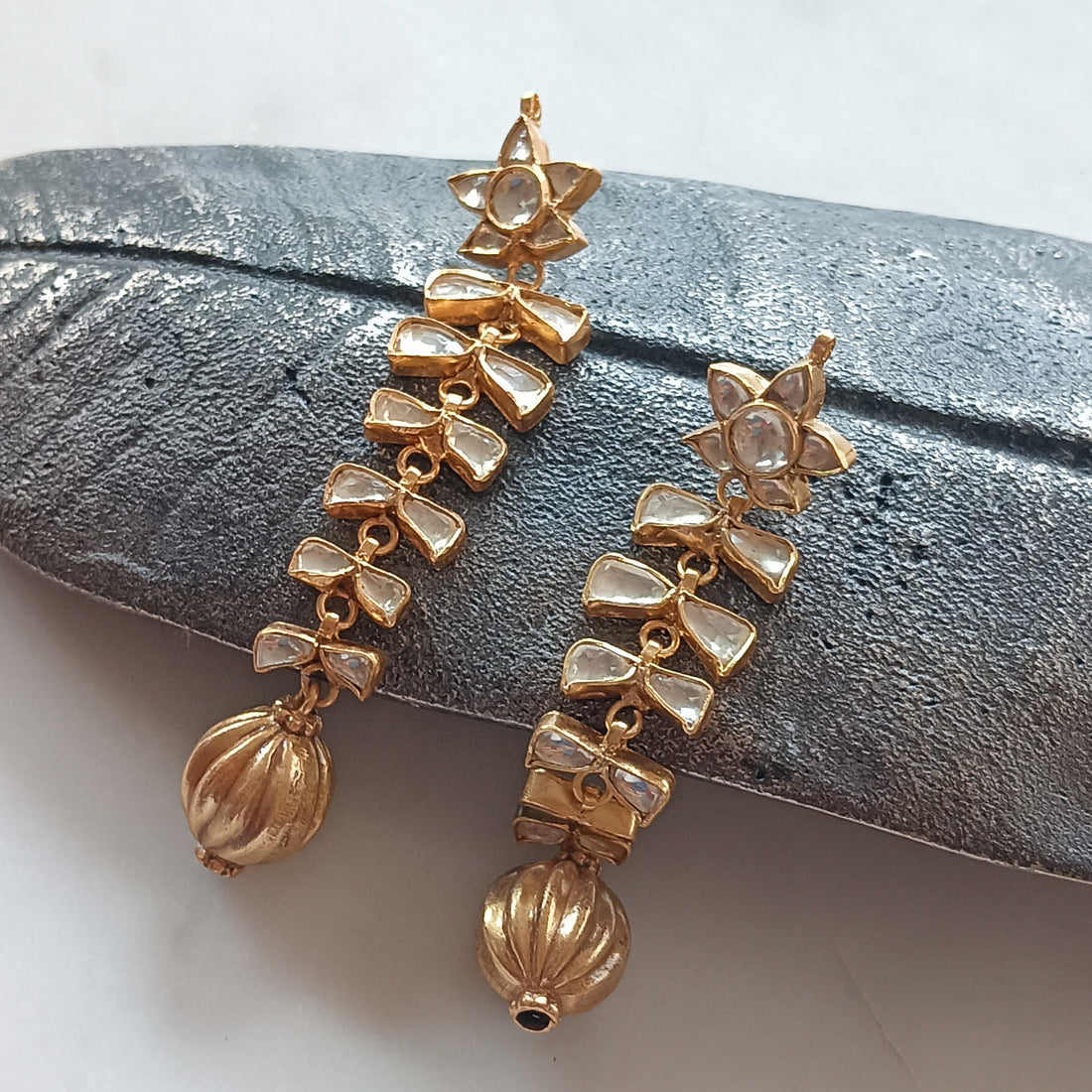 Golden Radiance Danglers Earrings