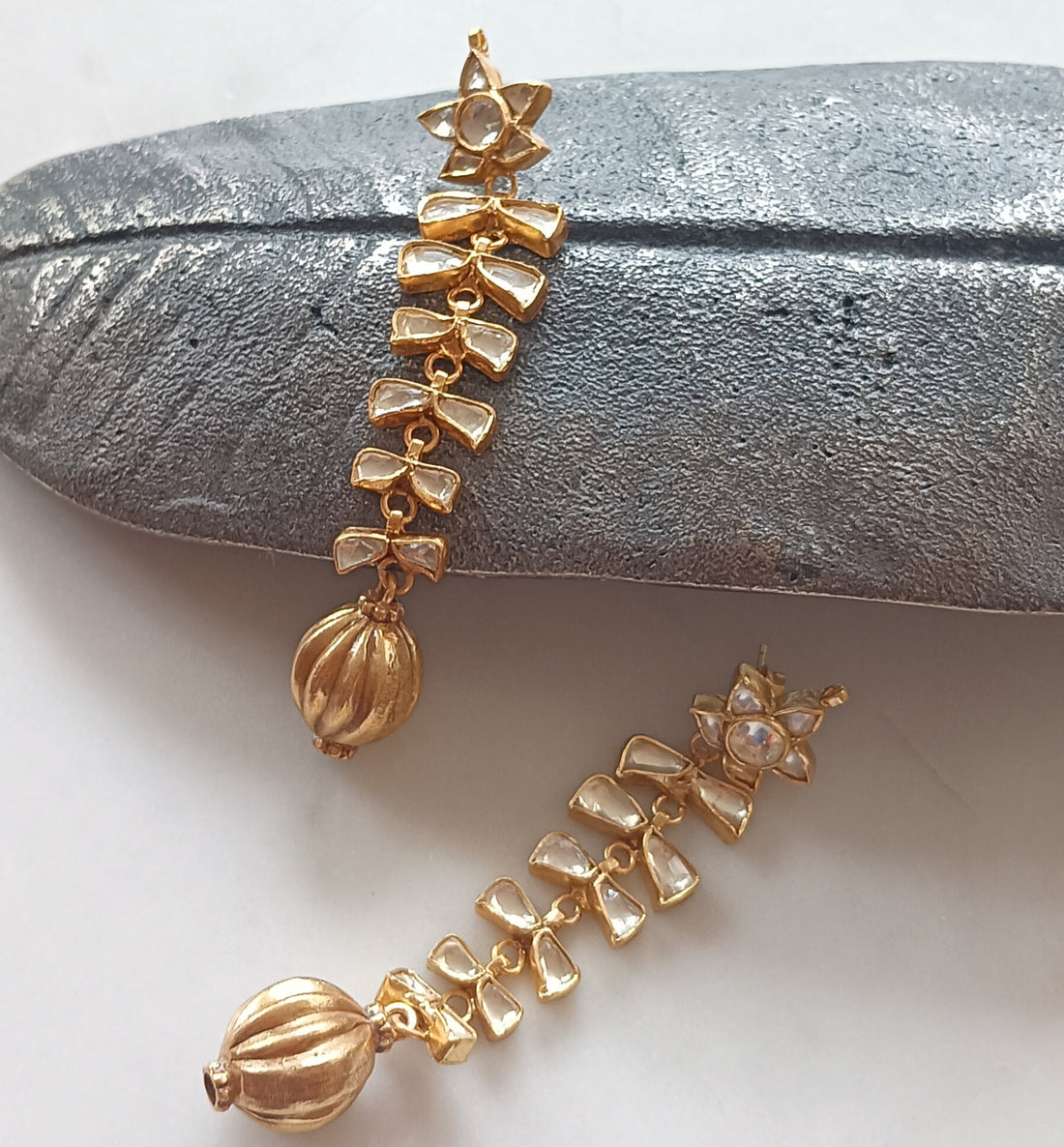 Golden Radiance Danglers Earrings