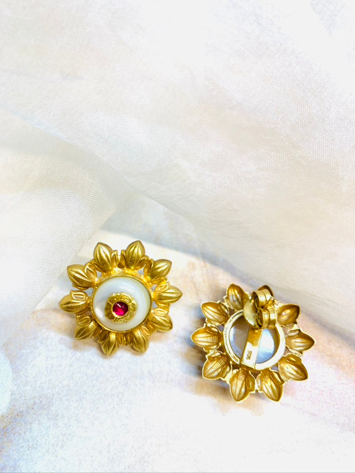 Red Sunflower Earrings