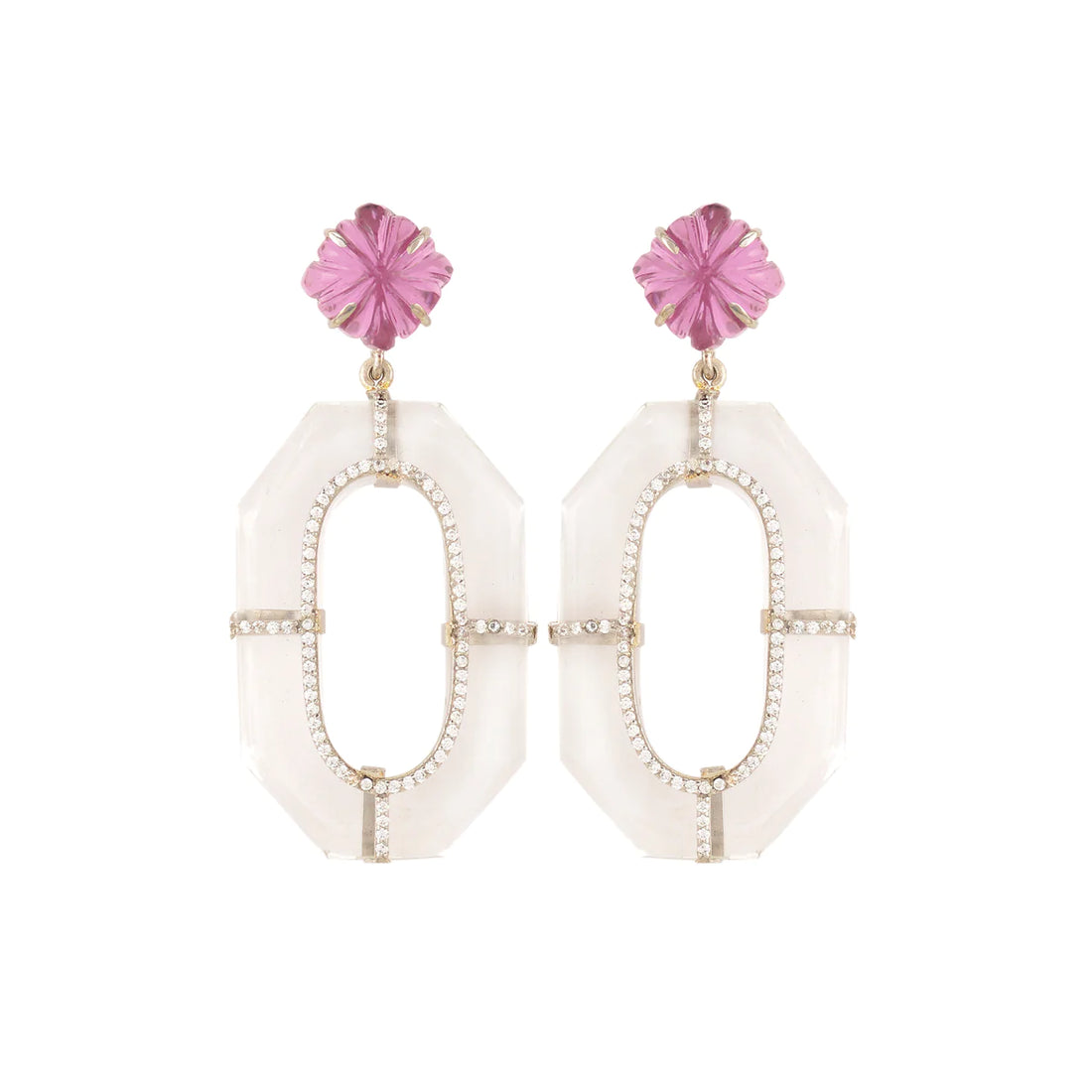 Crystal Elongate Rystal Earrings