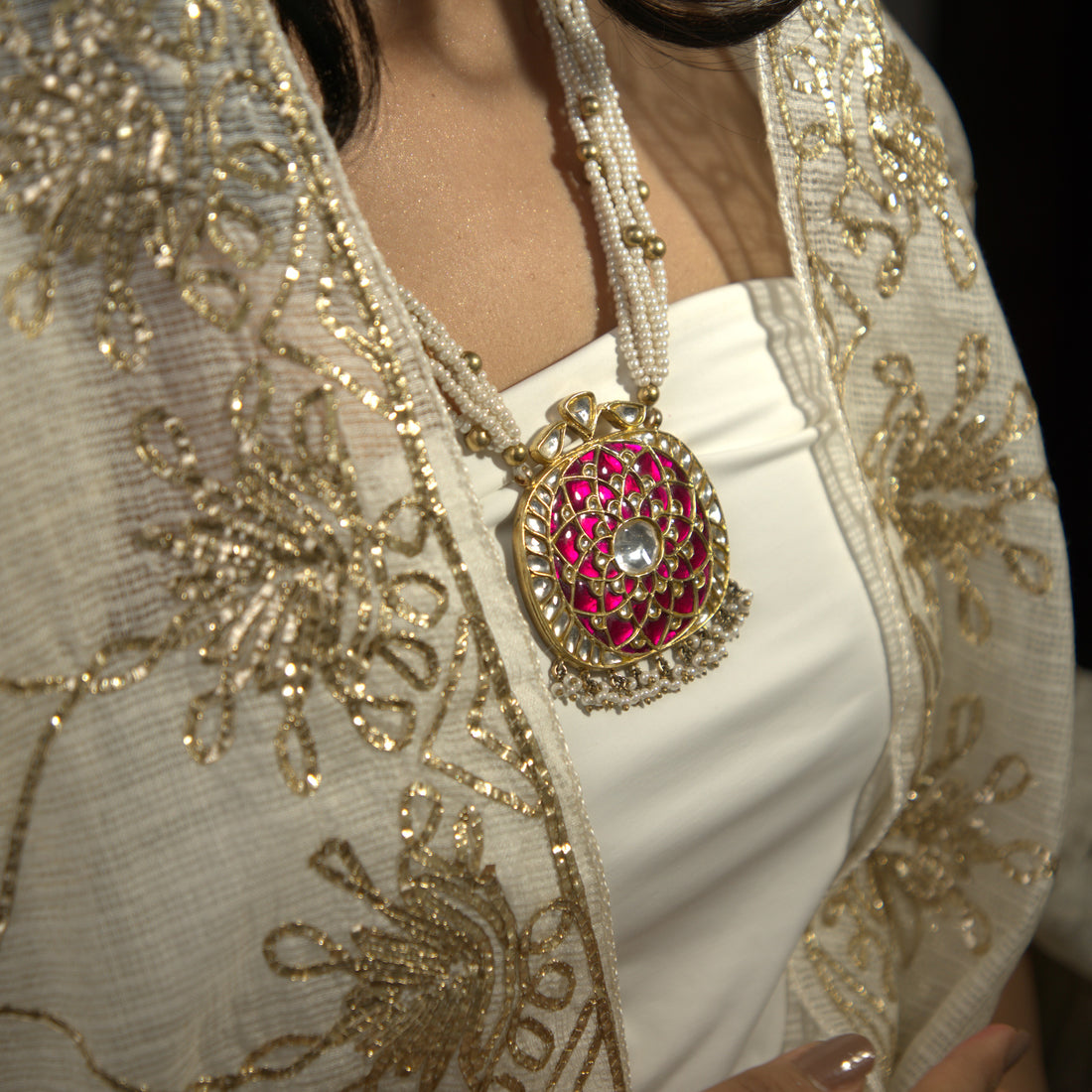 Padmavati Kundan Pearl Necklace